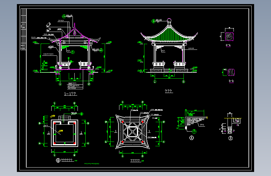观景亭建筑施工图