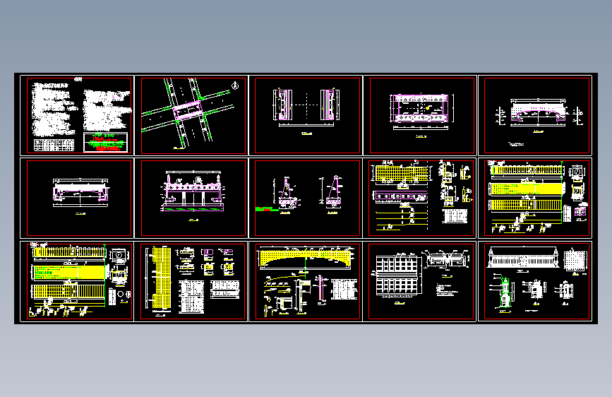 景观桥施工图全套