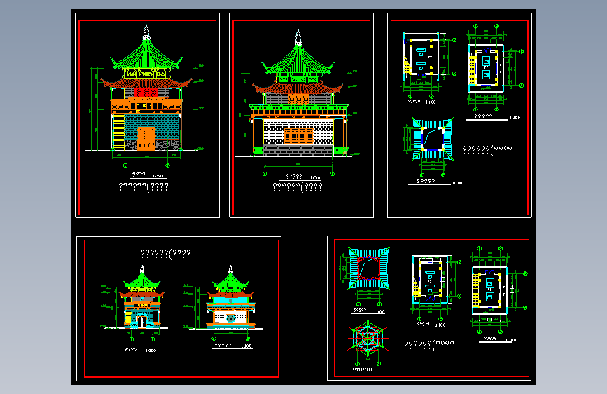 水库大坝冲沙闸室（仿清式古建景观亭）