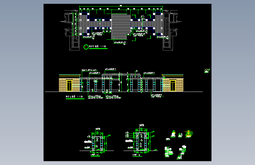 西洋古典景观廊施工图 