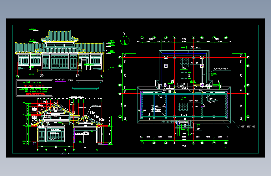 一古建厅楼方案图