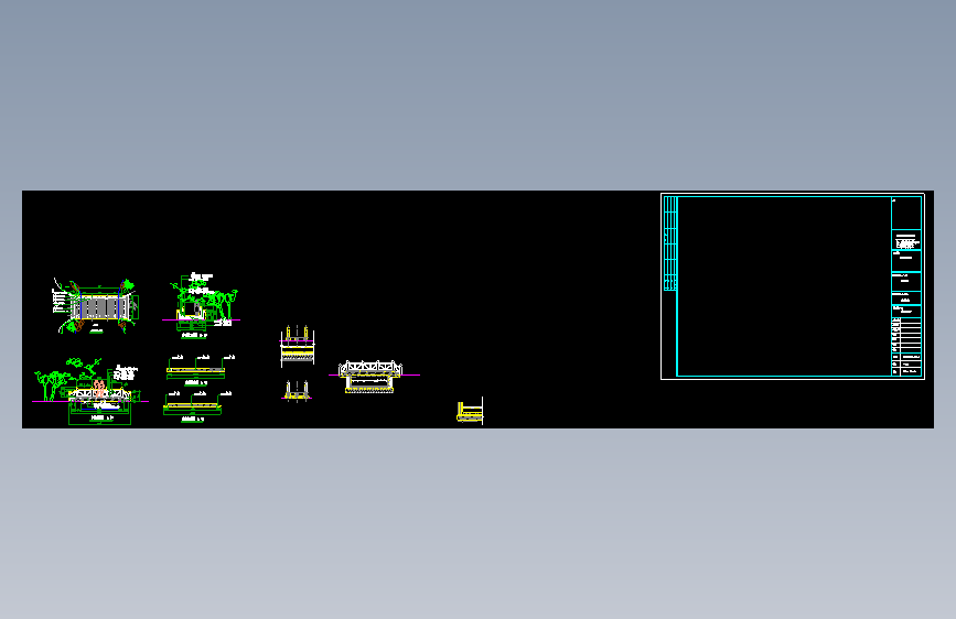 园林木桥施工图