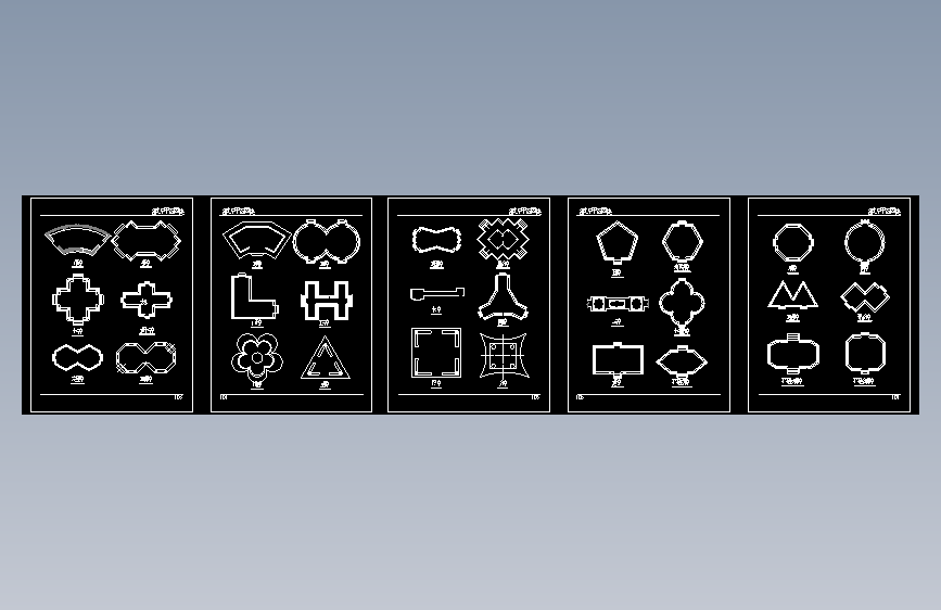 各式亭平面图块