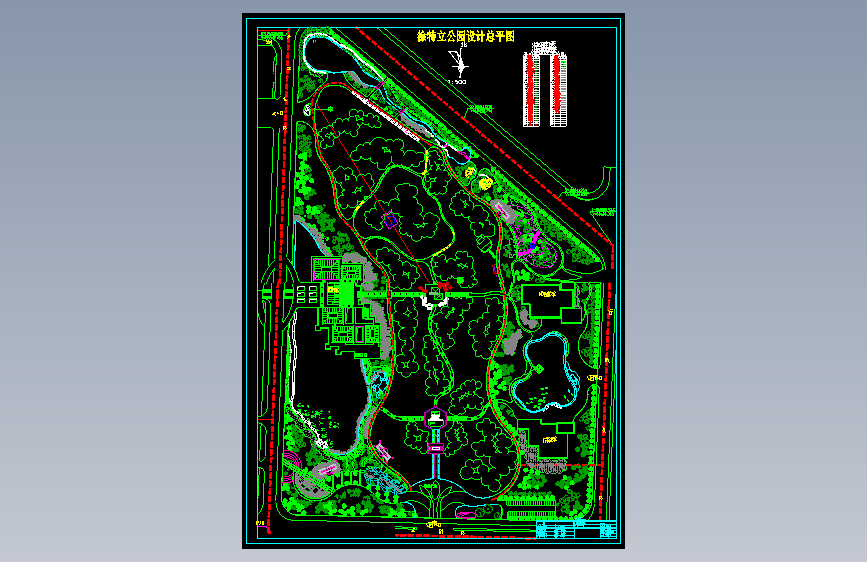 湖南徐特立公园规划总平面图