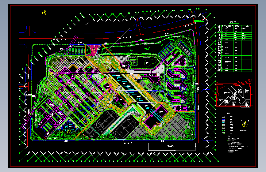 某大学校园景观设计总平面图