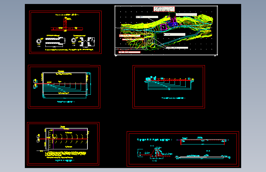 西藏甲玛选矿厂尾矿库cad设计图纸-- 350834-5