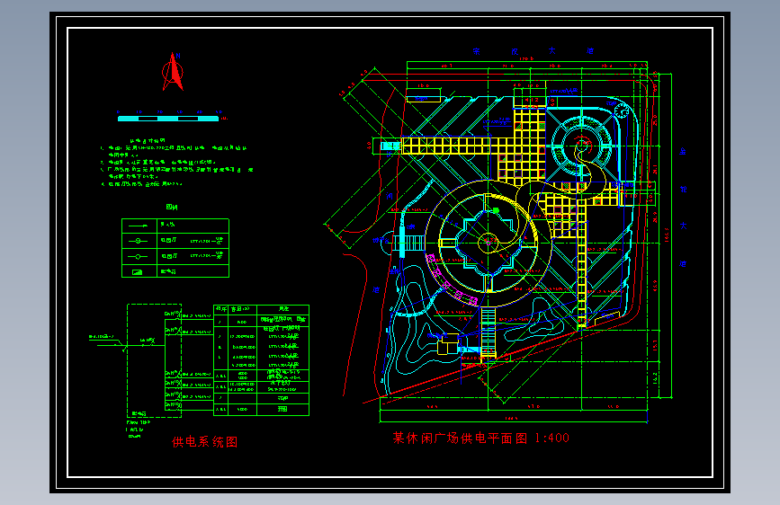 休闲广场道路平面图五