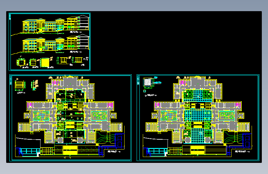 某学校教学楼广场环境设计图