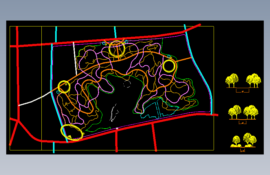 四川某县城公园景观设计施工图