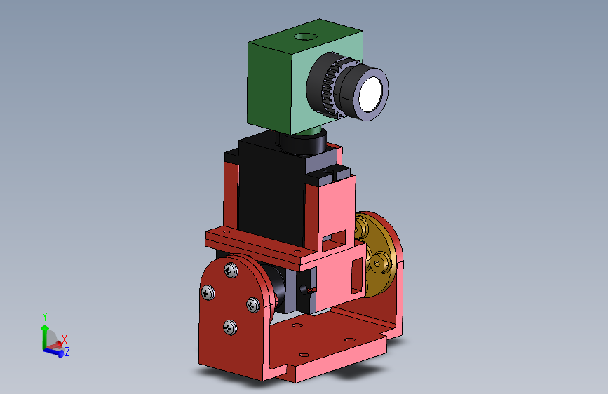 带Eachine 1000摄像机的云台伺服支架总成 Step