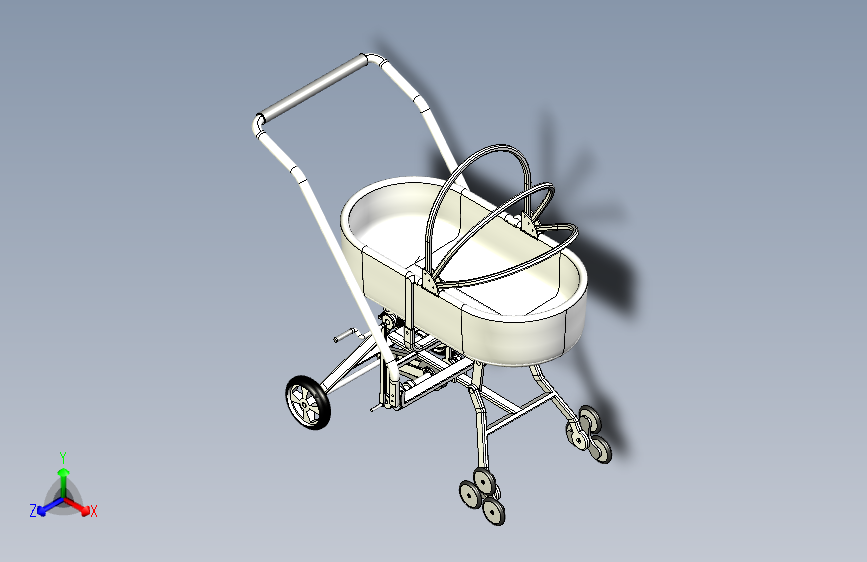 可自动摇动的婴儿车