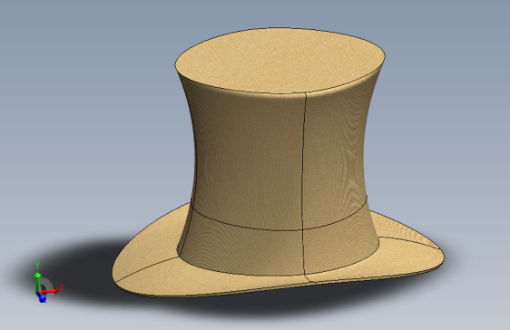 高精度三维礼帽模型