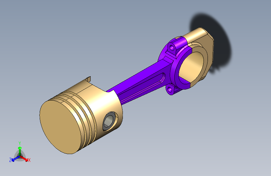 高效发动机活塞模型