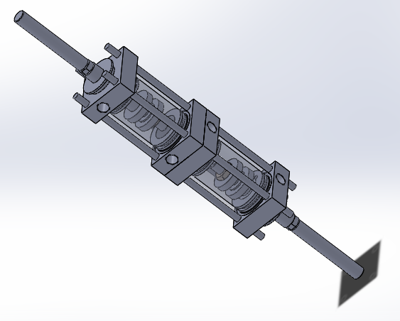 双腔双杆气动拉杆缸(32x12x10毫米)