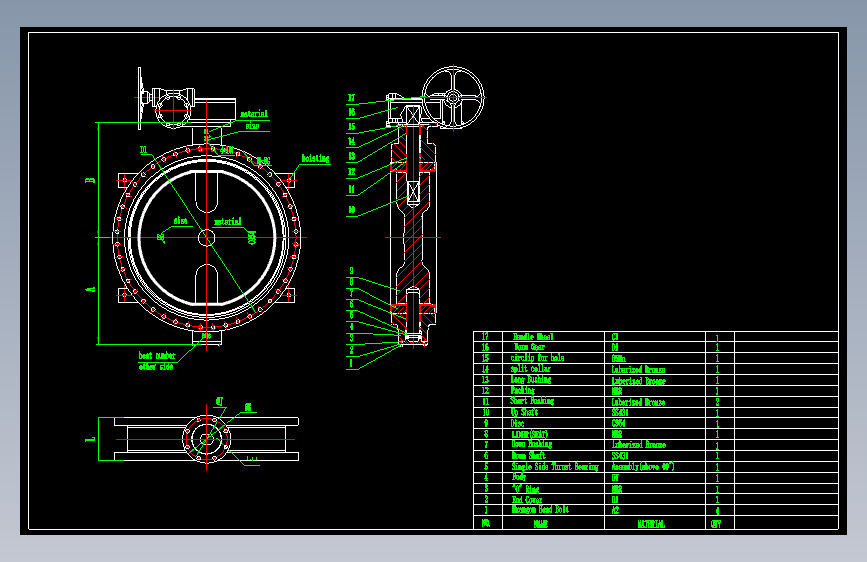u型法兰蝶阀54cun