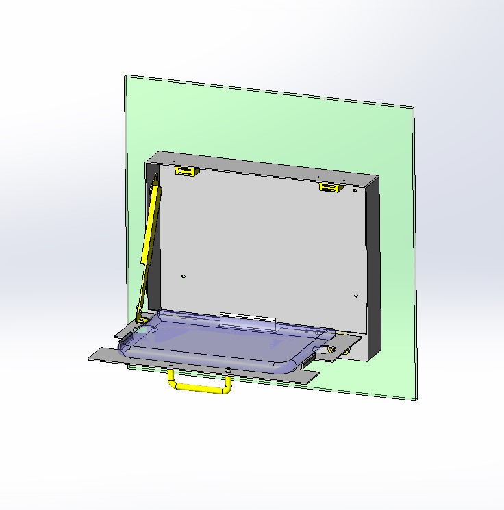 A16 带减震器铰链的开关门扉