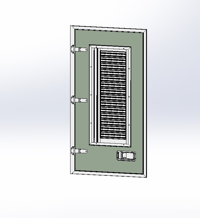 A24 带百叶窗单开门