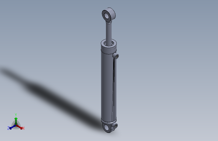 焊接式液压缸(带前端杆和后端安装孔)101.6x44.45x539 mm