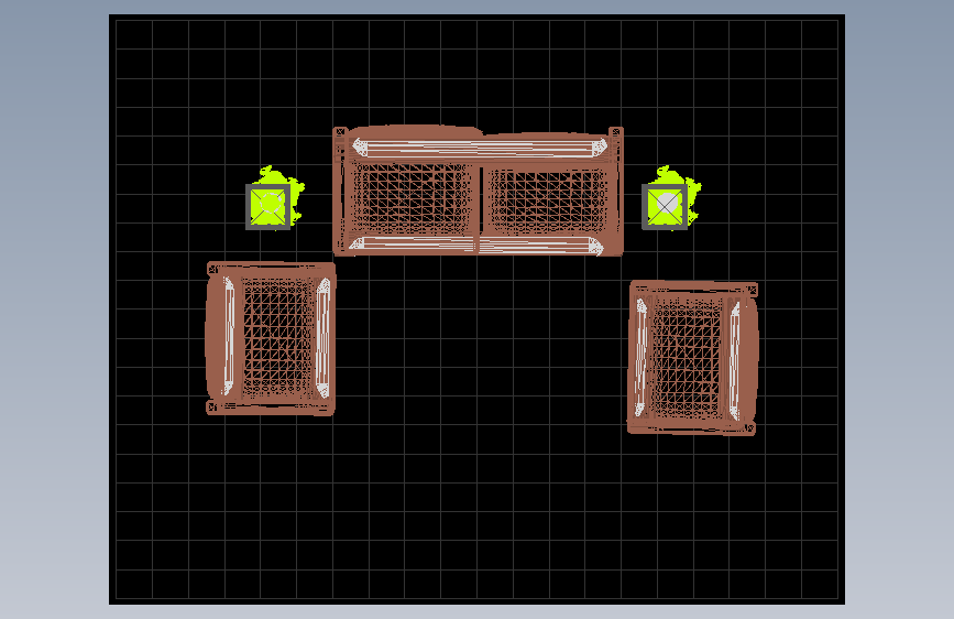 功能齐全的客厅套装。