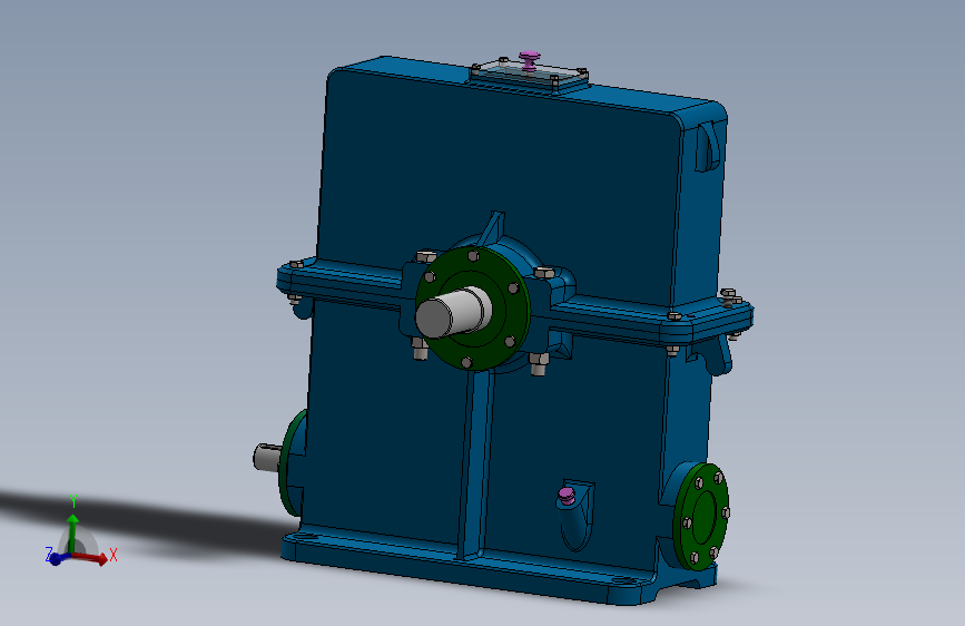 一级蜗轮蜗杆减速器一级蜗轮蜗杆出入联轴器F=2500 V=1.0 D=350 10X2