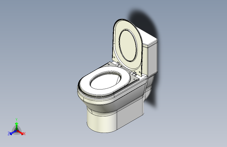 内置坐垫式马桶外观设计