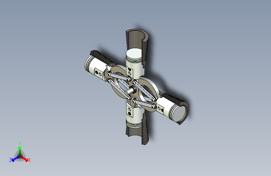 四缸径向发动机