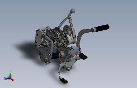 M72摩托车变速箱3D模型