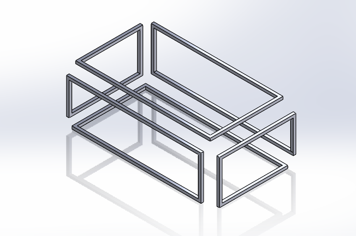 简约几何钢架桌框