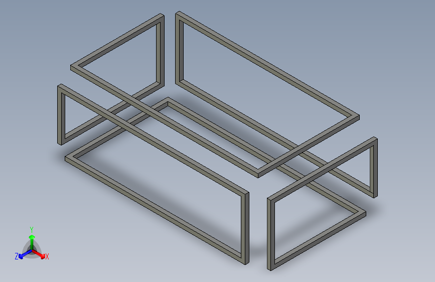 简约几何钢架桌框