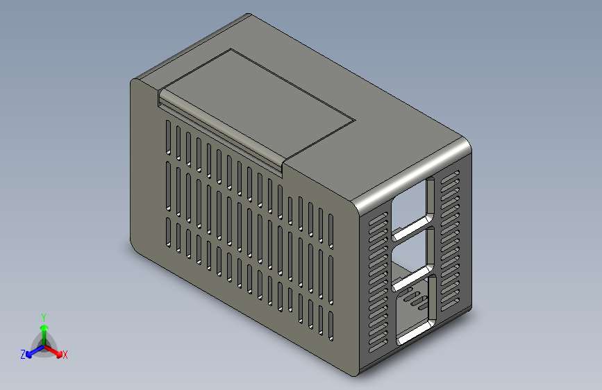 紧凑带散热空间机壳