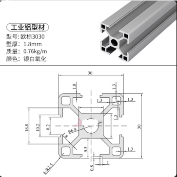 可编辑铝型材模型