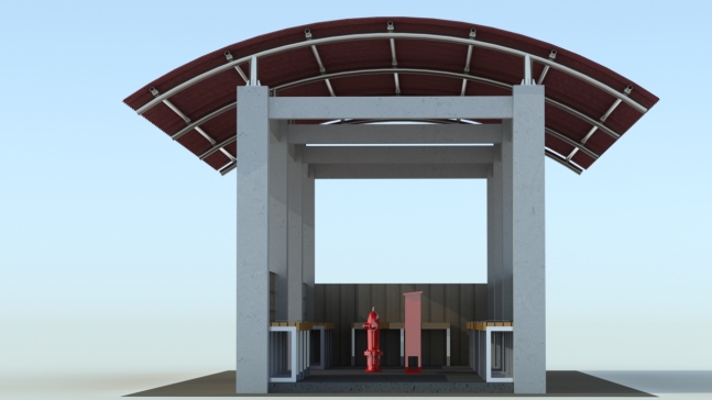 耐候通风吸烟区