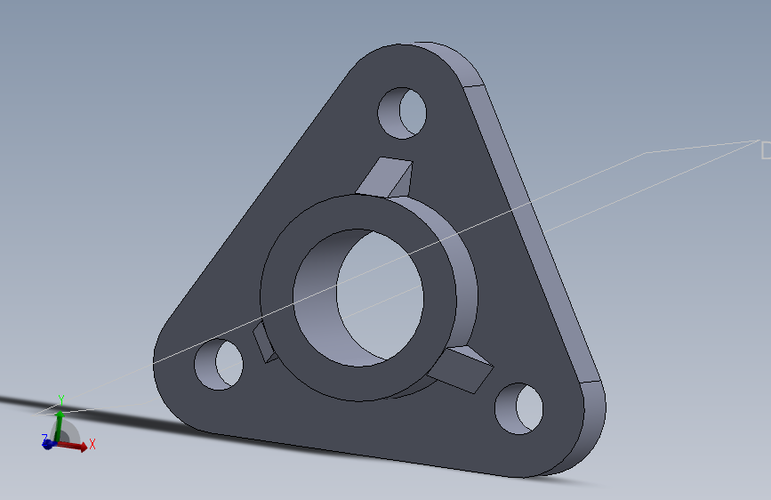 三角形轴承法兰座