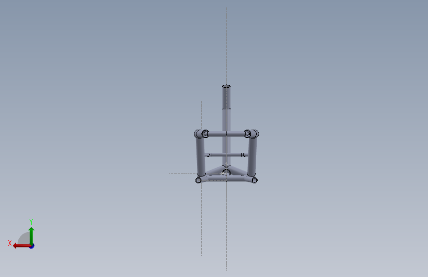 三维建模的滑板车底盘