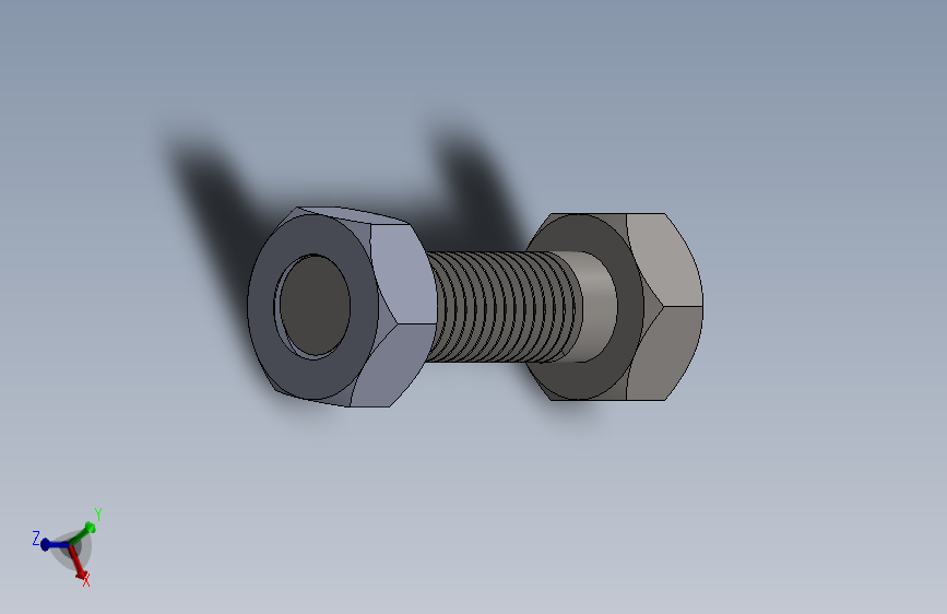 三维建模螺母螺栓
