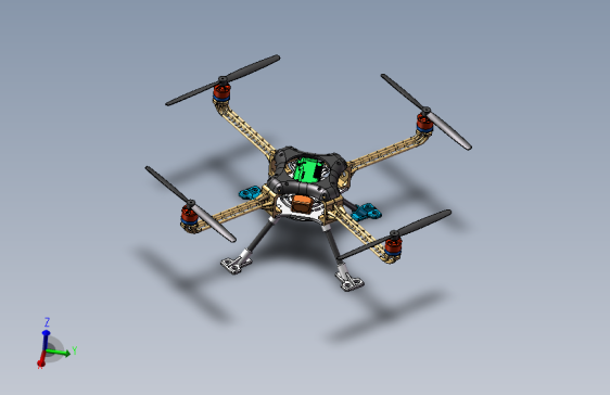 500轴距四旋翼无人机stp SW