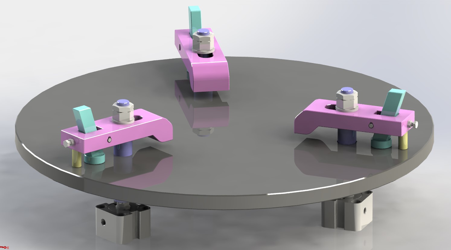 步进式带式夹紧器工装夹具 STEP+IGS格式