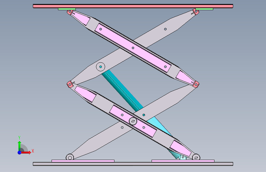 剪叉式升降台总成 STEP格式