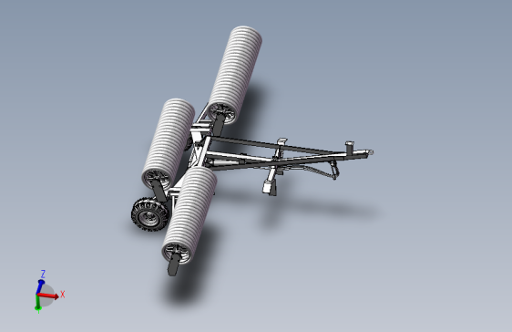 6M轻质土壤碾压机拖车