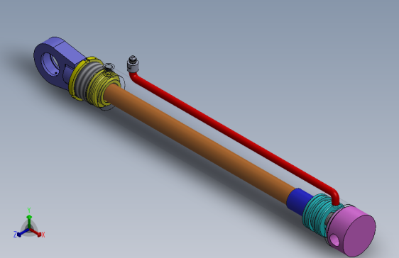 焊接式液压缸（前后端带安装孔）100x50x675毫米