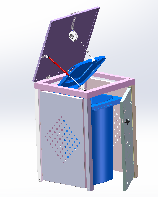 Garbage Can Solidworks 创新垃圾桶_SOLIDWORKS 2022_模型图纸下载 – 懒石网