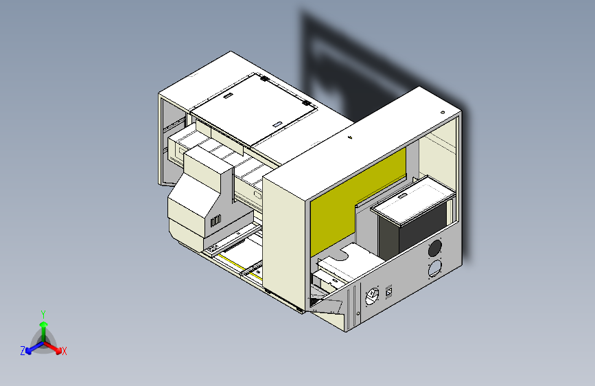 一台双头精雕机钣金