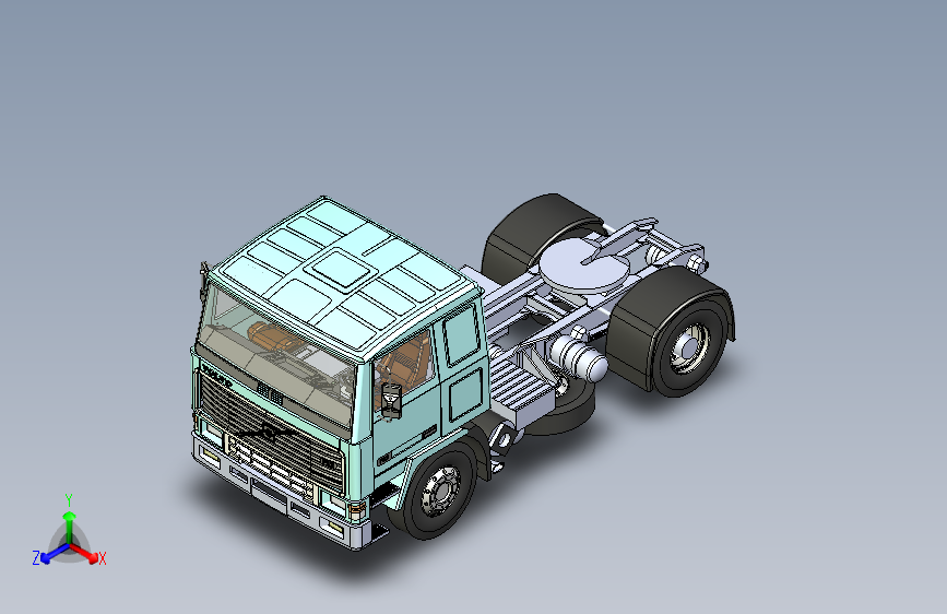 重卡底盘驾驶室模型