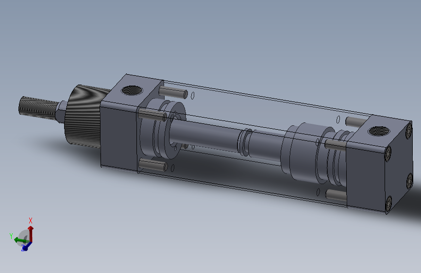 拉杆气动缸（带缓冲）25x10x53.5毫米