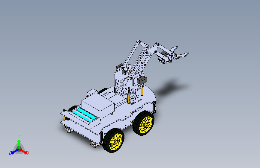 机械臂、机械爪、机械臂四轮小车