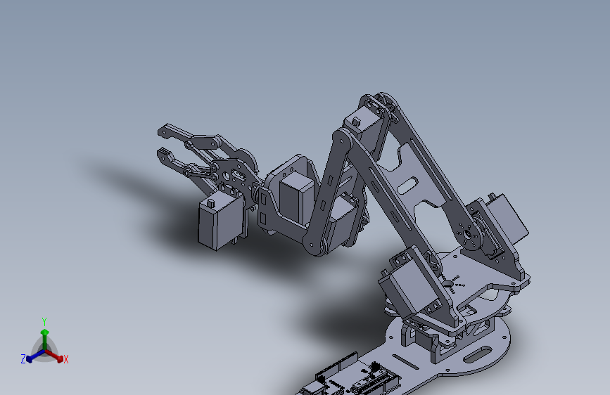 机械臂、机械爪、机械臂四自由度