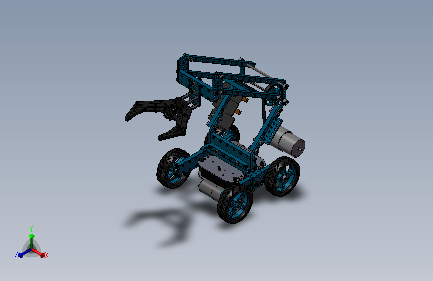 机械臂、机械爪、机械臂四轮车