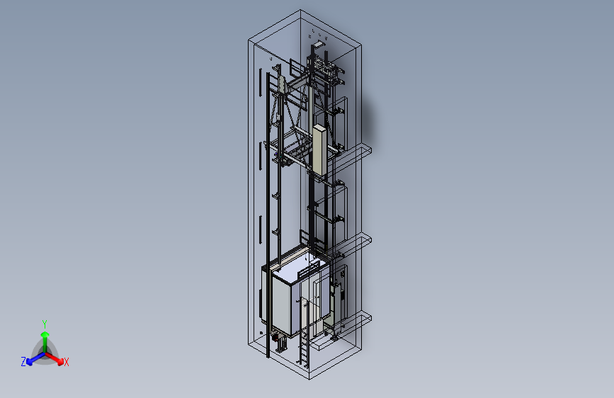 井道电梯轿厢架机构