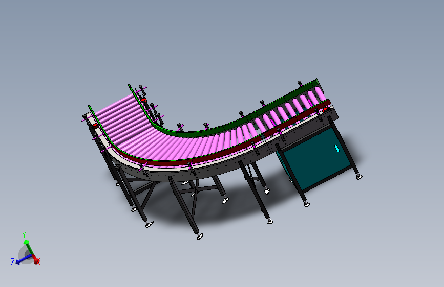 A04-90°转弯滚筒线