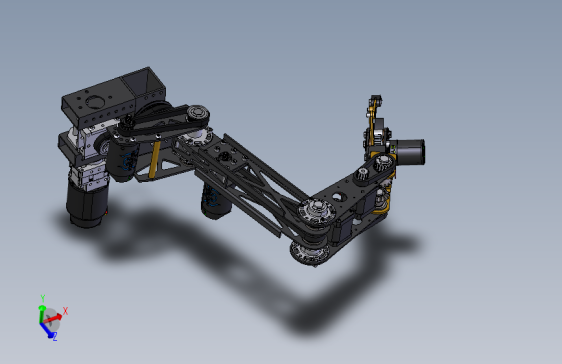 简易5自由度机械臂结构  STEP F3D格式 附平面工程图